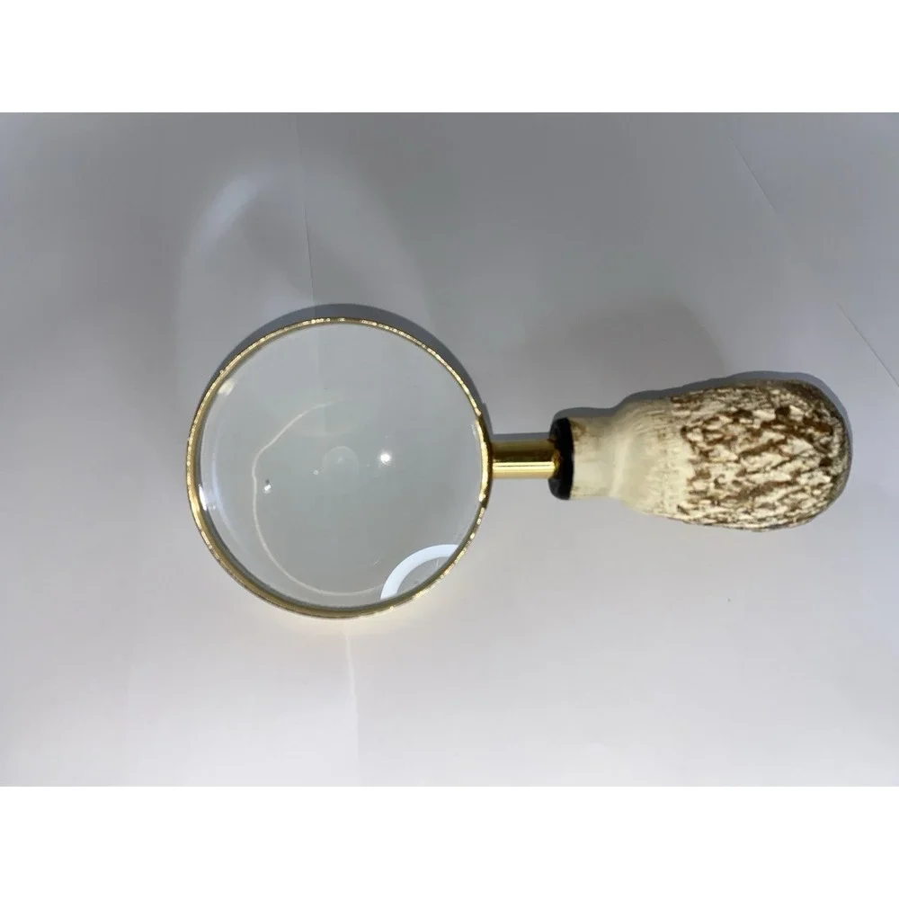 Vintage Carved Handheld Hawk Head Glass Magnifier Office‎ Desk Magnifying Glass